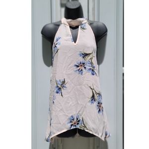 SIENNA SKY Floral Blouse w/High Keyhole